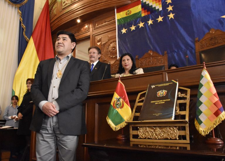 Chuquisaqueño Barón asume la presidencia del Senado a renuncia de Gonzales