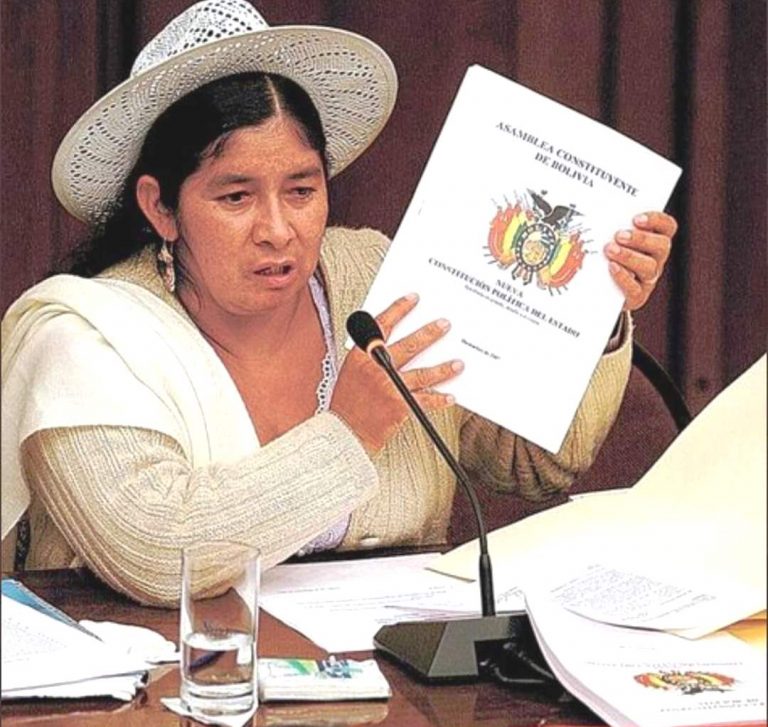 Fallece Silvia Lazarte ex presidenta de la Asamblea Constituyente