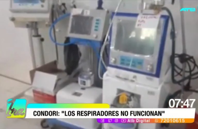 Respiradores entregados por el gobierno a hospital del Beni no funcionan