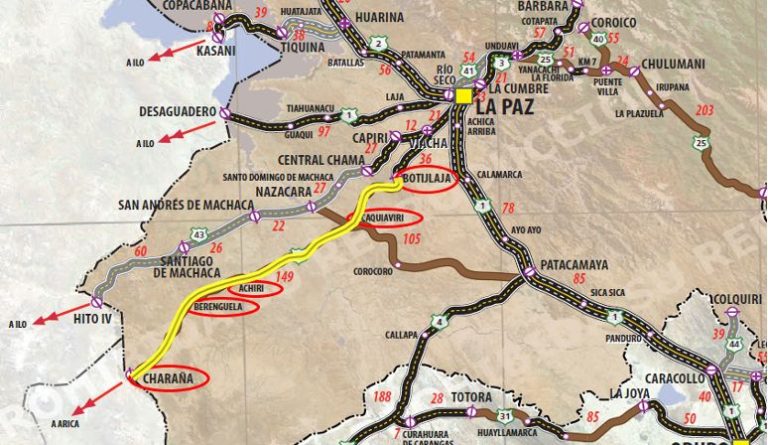 ABC licita la construcción de la carretera Botijlaca – Charaña, Tramo I: Botijlaca – Caquiaviri en La Paz